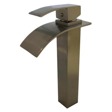 Doba-Bnt Waterfall Vessel Faucet, Solid Brushed Nickel Finish SA2626278