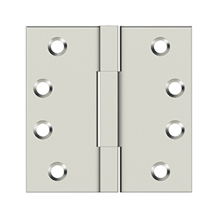 Deltana 4 x 4 Square Knuckle Hinge; Bright Nickel Finish DSBS414