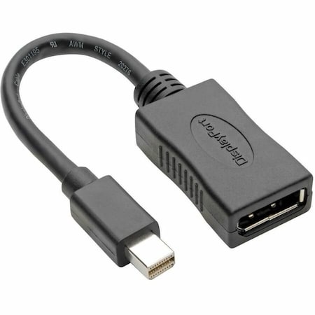 Tripp Lite Mini DisplayPort to DisplayPort Adapter 4K at 60Hz mDP to DP 6in P139-06N-DP4K6B