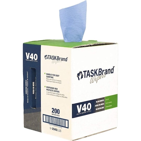 Hospeco Taskbrand, DRC, HD, BLU, 10X12, CP, 200 SH/RL, 1 Roll/Case N-V040CGB