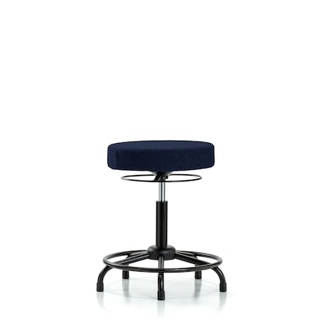 Blue Ridge Ergonomics Bench Stool, Med, Fabric, RT, Glides, Nav BR-FMBSO-RT-RG-F45