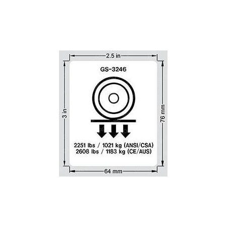 Genie REPLACEMENT DECAL, WHEEL LOAD 3246 82705