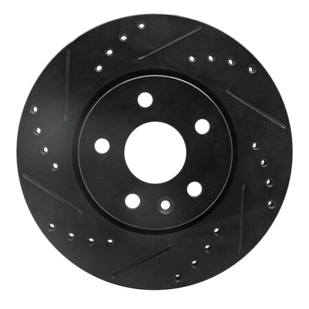 Dynamic Friction Co DFC Brake Rotor - Drilled and Slotted - Black 633-47043L