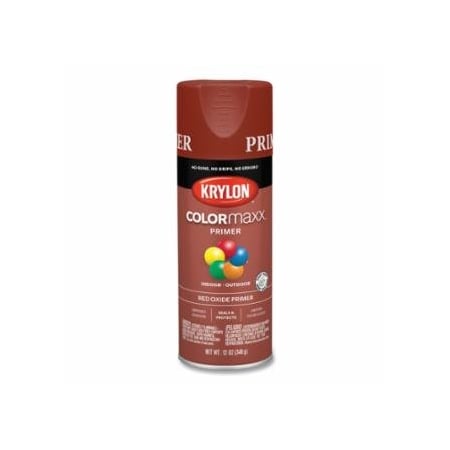 Krylon Industrial COLORmaxx, Primer Spray Paint, 12 oz, Aerosol Can, Red Oxide, 6PK 425-K05583007