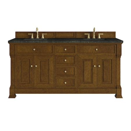 James Martin Vanities Brookfield 72" Double Vanity, Honey Oak, w/ 3 CM Phantome Eclos Top 547-V72-HNO-3PHT