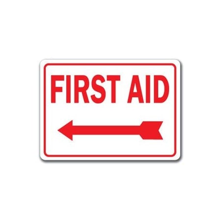 Signmission Safety Sign, 14 in Height, Plastic, 10 in Length, First Aid Left MISC-First Aid Left