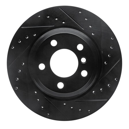 Dynamic Friction Co DFC Brake Rotor - Drilled and Slotted - Black 633-31109R