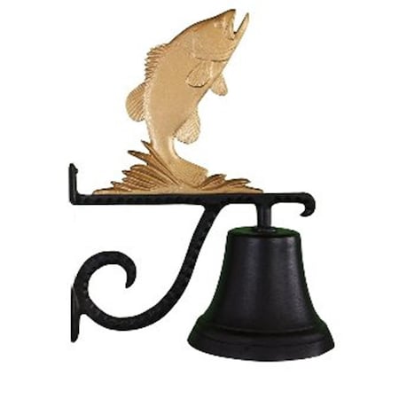 Swivel Cast Bell With Gold Bronze Bass Ornament SW787748