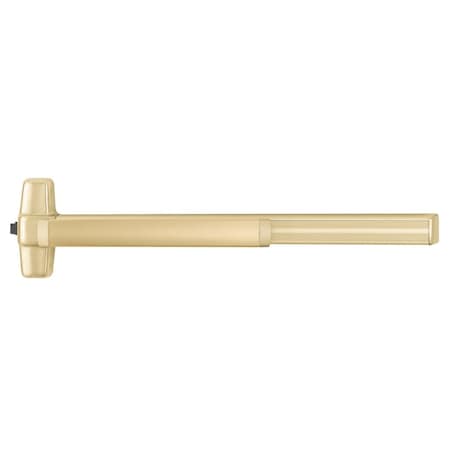 Von Duprin Grade 1 Rim Exit Bar, 36in, Exit Only, Less Trim, Satin Brass QEL99EO 3 US4