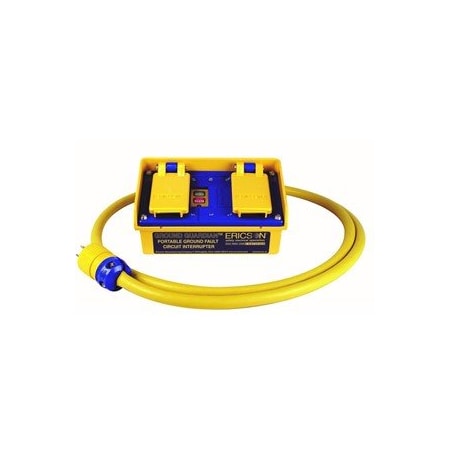 Ericson Gfci Portable, 15A Auto, 6 ft., Indust. Gra 1060