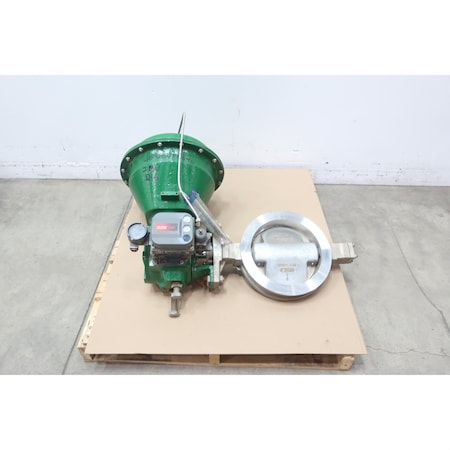 Fisher 2052 SIZE 3 DVC6200 STAINLESS PNEUMATIC WAFER CONTROL VALVE 12IN 150 8580