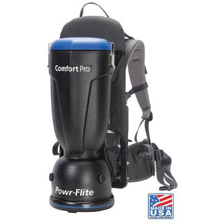 Powr-Flite Comfort Pro Vacuum Cleaner, 6 qt Vacuum, 130 cfm Air, 62 dB, HEPA Filter, 1200 W BP6S