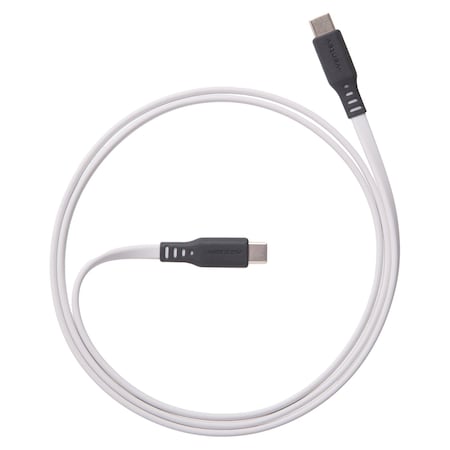 Ventev Chargesync Flat Usb C To Usb C 3.3ft - White FC3-WHTBX-119099