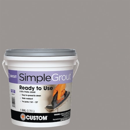 Custom Building Products Simplegrout Gallon Delorean Gray Pre-Mixed Sanded Tile Grout PMG1651-2