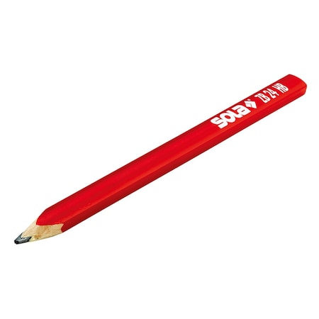 Sola Carpenter's Pencil, 9-1/2 in L, Gray, PK6 ZB 24