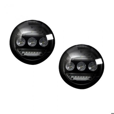 Recon 17-C SILVERADO/SIERRA 3-FUNCTION FOG LIGHT KIT-WHITE LED FOG LIGHTS-WH 264521BK