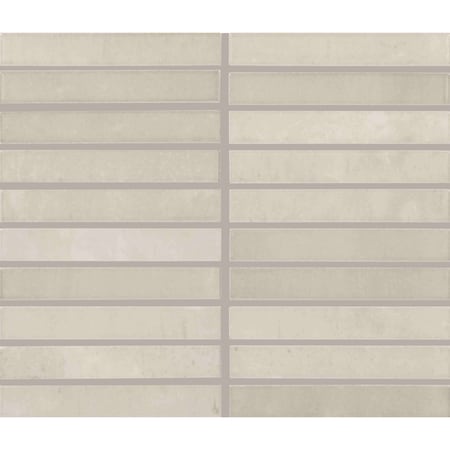 Daltile Miramo 1'' x 6'' Ceramic Straight Joint Wall Mosaic, 10PK MR44STJ16MBMSGL