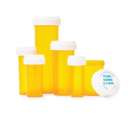 Medline Amber Prescription Vial with Reversible Cap, 13 Dram, 275/Case, 275PK NONPHAR2013
