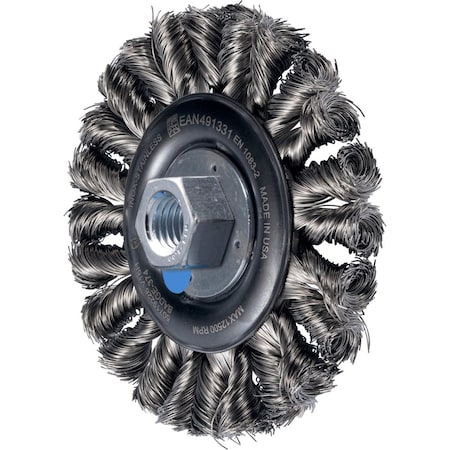 Pferd PFERD Full Cable Knot Wheel Brush COMBITWIST HD 4-1/2in Dia. .014in SS 5/8-11 Arbor 82396