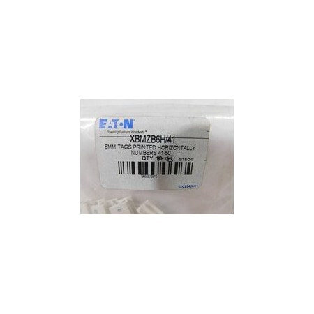 Eaton Contact Accessories Marker Tag 10PK 41-50, 10PK XBMZB6H/41