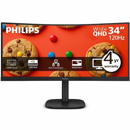 Signify 34 MONITOR, CUVED, LED, WQHD (3440X1440), USB-C, DP, HDMI, US 34B2U3600C