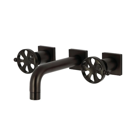 Kingston Brass Double-Handle Wall Mount Bathroom Faucet, Oil Rubbed Bronze KS6125RX
