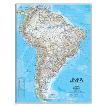 National Geographic Maps South America Wall Map 24 X 30 NGMRE00620150