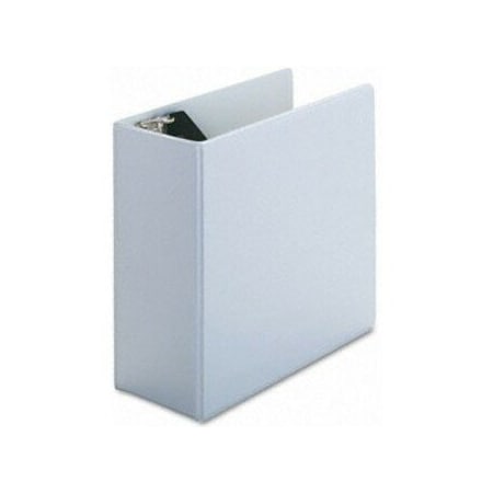 Universal Economy D-Ring Vinyl View Binder, 5" Capacity, White 20997