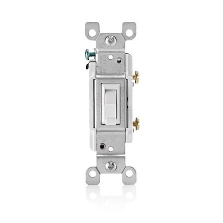 Sharptools 15 amps Single Pole protective Treated Toggle Switch, White SH3307422