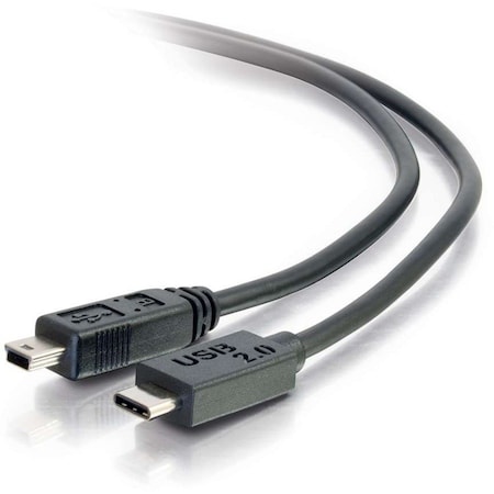 C2G 3FT USB 2.0 USB-C TO USB MINI-B CABLE M/M - BLACK 28854