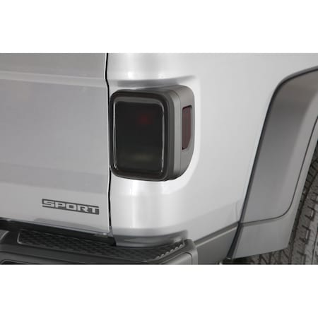 Gt Styling Tail Light Cover, Solid; Smoke; Plastic; Set Of 2; Mounts With 3M Dual Lock GT4744S