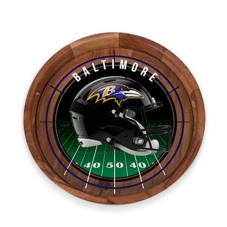 Picnic Time Family Of Brands NFL Baltimore Ravens - Barista Serving Tray with Glass Insert 907-09-511-034-2