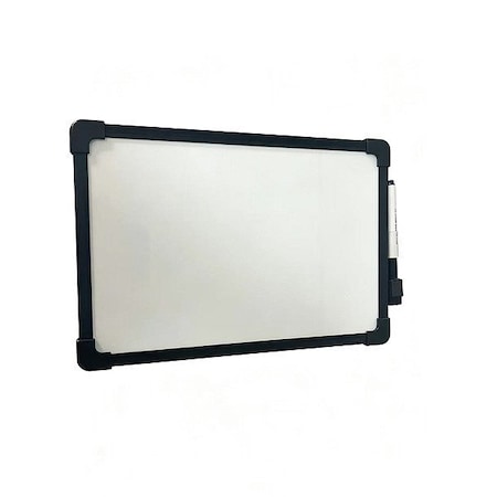 Zoro Select Dry Erase Board, Melamine, 7 1/2 in, 11 in, Vinyl Frame, White, Gloss 8E644