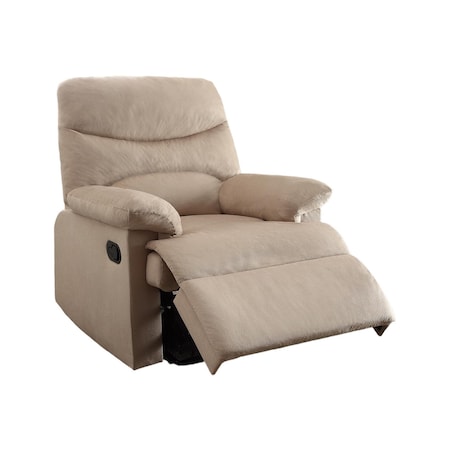 Homeroots 35" Light Brown Microfiber Manual Recliner 285825
