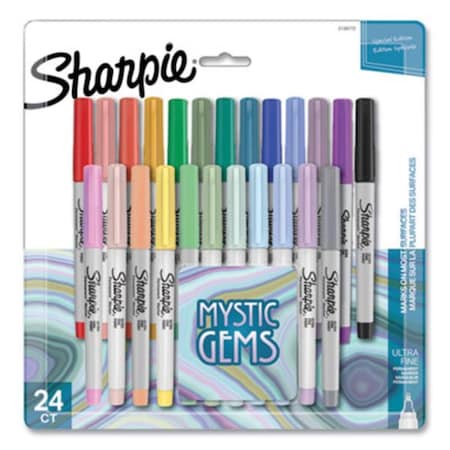 Sharpe Manufacturing Sharpie  Mystic Gems Markers with Ultra-Fine Needle Tip, Multi Color, 24PK SAN2136772
