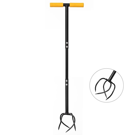 Gardenised 40-inch Comfortable Soft Grip Lawn Twist Tiller - Soil Aerating Tool for Lawn Care QI004782