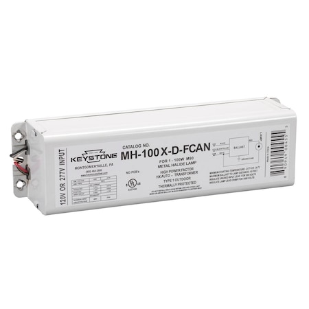 Keystone 100W Metal Halide, 120/277V, F-CAN MH-100X-D-FCAN 3/1