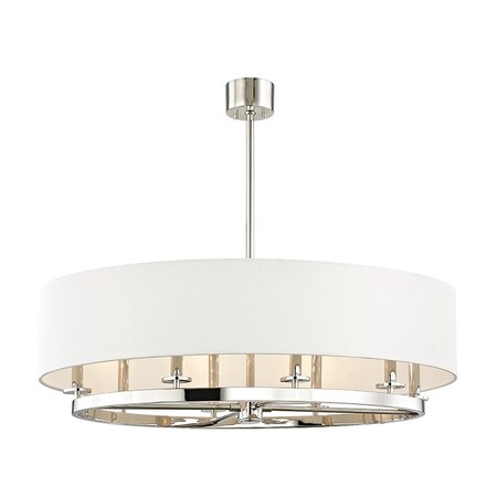 Hudson Valley Lighting Durham 8 Light Linear 20.25 In. Polished Nickel 6539-PN