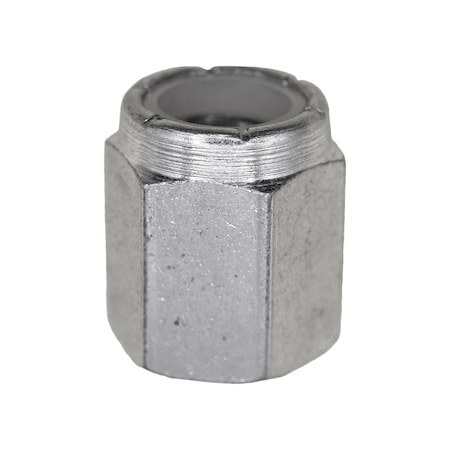Auveco 7/16in-20 Nylon Insert Hex Stop Nut Zinc, 50PK 9546