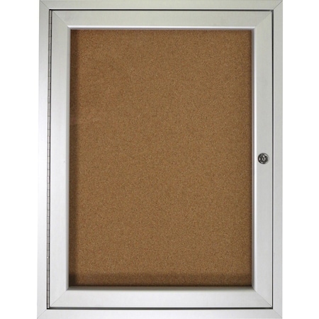 Ghent Enclosed Cork Bulletin Board 30x36 In., 1 Door PA13630K