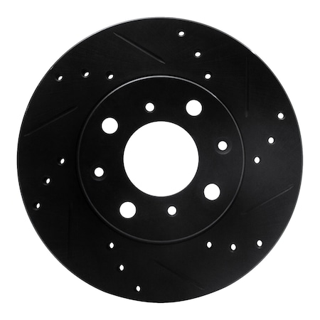 Premium Black Drilled & Slotted Brake Rotor, Disc Brake Rotor,