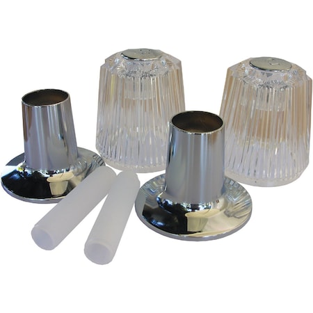 Westlake Pipe & Fittings Price Pfister 2-Valve Round Clear Tub & Shower Handle Kit 1/1/9051