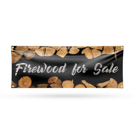 Signmission Firewood For Sale, 18 Inch x 48 Inch, Vinyl Banner B-30628