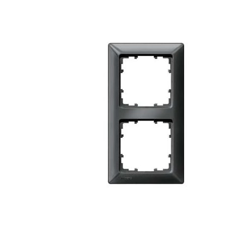 Siemens DELTA line, carbon metallic frame 2-fold, 151x 80 mm 5TG2552-6