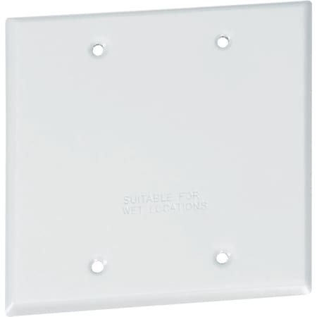 Southwire Double Gang White Weatherproof Blank Cover WC2BW-UPC