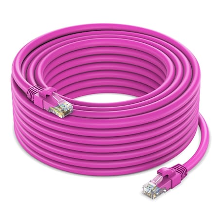 Maximm Cat6 Ethernet Cable 40ft 10Gbps 550MHz UTP, Pink CAT6-CCA-40FT-PINK