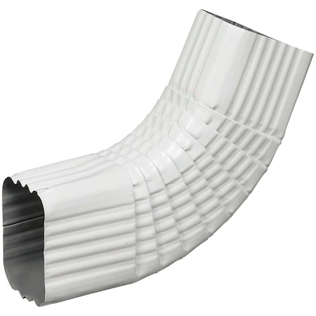Spectra Metals 3 x 4'' Aluminum White Side Downspout Elbow 4BELRTW