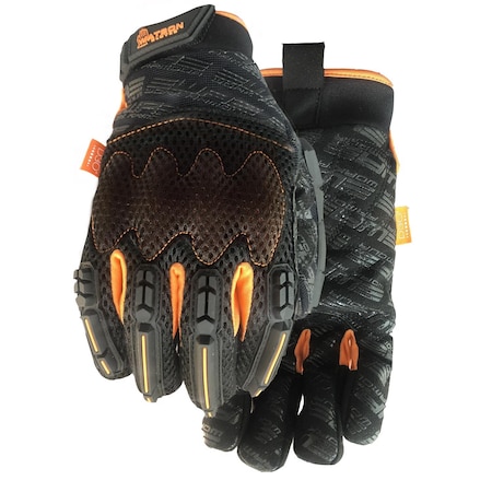 Watson Gloves M Spandex Overtime Black/Orange Impact Gloves 025-M