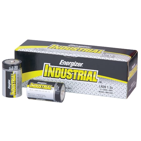 Energizer Industrial D Alkaline Battery, 12PK EN95