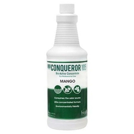 Fresh Products Bio Conqueror 105 Enzymatic Odor Counteractant Conc, Mango, 32oz, PK12 12-32BWB-MG